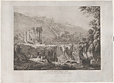 View of the Temple of the Tiburtine Sibyl, Jean Jacques de Boissieu French, Etching with drypoint and roulette; seventh state of seven (Perez)