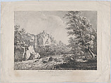 Birch Tree Uprooted by a Storm, Jean Jacques de Boissieu French, Etching with drypoint and roulette; seventh state of eight (Perez)