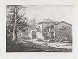 Entrance to the Village of Lentilly, Jean Jacques de Boissieu French, Etching with drypoint, burin and roulette; second state of two