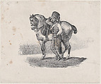 The Trumpet of the Hussards, Théodore Géricault French, Lithograph; second state of three