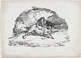 Lion Devouring a Horse, Théodore Géricault French, Lithograph