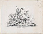 Bouchers de Rome, Théodore Géricault French, Lithograph; second state of two