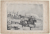 Roulier Montant un Cote, Théodore Géricault  French, Lithograph; third state of five