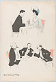 A L'Hotel de Paris (two tables, one with J. P. Morgan), from Monte Carlo, 2nd Serie, Georges Goursat [Sem]  French, Color lithograph