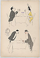 Hotel de Paris (two tables, one with either D. du Theatré or Cavalieri), from Monte Carlo, 2nd Serie, Georges Goursat [Sem]  French, Color lithograph