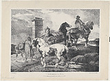 Horses going to a Fair, Théodore Géricault French, Lithograph