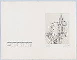 New Year Greeting Card with View of Paris, Jean-Maurice Carton French, Etching