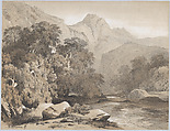 Landscape, Alexandre Calame Swiss, Lithograph