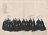 Plate 22: Chamber aids marching in the funeral procession of Archduke Albert of Austria; from 'Pompa Funebris ... Alberti Pii', Cornelis Galle I  Netherlandish, Etching with hand coloring