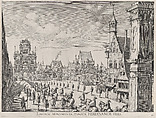 Plate 18: Procession of the Spanish Prince Ferdinand into the city of Ghent, January 28, 1635; from Guillielmus Becanus's 'Serenissimi Principis Ferdinandi, Hispaniarum Infantis...', Johannes Meursius Flemish, Etching