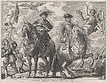 Plate 20: Charles V and Ferdinand on Horseback; from Guillielmus Becanus's 'Serenissimi Principis Ferdinandi, Hispaniarum Infantis...', Pieter de Jode II Flemish, Engraving