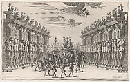 Atrium of the Palace of Venus; set design from 'Il Pomo D'Oro', Mathäus Küsel German, Etching