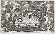 The hellmouth, set design from 'Il Pomo D'Oro', Mathäus Küsel German, Etching and engraving