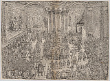 The Princely Meal (Die Fürstliche Mahlzeit), from a series depicting the wedding of Wolfgang Wilhelm, Duke of Pfalz-Neuberg, Pfalzgraf, and Magdalena, Duchess of Bavaria, in Munich, 1613 (Plate 7), Wilhelm Peter Zimmermann German, Etching