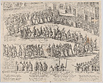 Marriage procession for the wedding of Elizabeth Stuart, daughter of James I, and Frederick V, Elector Palatine, 14 February, 1613, Abraham Hogenberg German, Etching