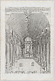 Catafalque for Cardinal Pietro Aldobrandini in Santa Maria sopra Minerva, Rome; from 'Libro De Catafalchi, Tabernacoli, con varij designi di Porte fenestre et altri ornamenti di Architettura', Domenico Parasacchi  Italian, Engraving