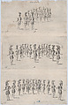 Armed heroes performing ballets, Anonymous, Italian, 17th century Italian, Etching