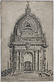 Design of the catafalque for Francesco Piccolomini, from "Libro De Catafalchi, Tabernacoli, con varij designi di Porte fenestre et altri ornamenti di Architettura", Giovanni Florimi  Italian, Engraving