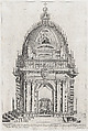 Design of the catafalque for Francesco Piccolomini; from 'Libro De Catafalchi, Tabernacoli, con varij designi di Porte fenestre et altri ornamenti di Architettura', Giovanni Florimi  Italian, Engraving