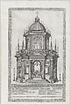 Catafalque for Cardinal Alessandro Farnese; from 'Libro De Catafalchi, Tabernacoli, con varij designi di Porte fenestre et altri ornamenti di Architettura', Girolamo Rainaldi  Italian, Engraving