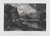 A Mill, David Lucas British, Mezzotint; second state of five