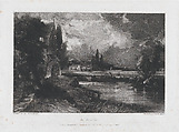 A Mill, David Lucas British, Mezzotint; first state of five (touched)