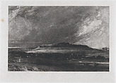 Old Sarum, David Lucas  British, Mezzotint with drypoint on chine collé; proof before published state