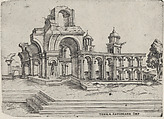 Termae Antoniane Imp. [formerly Palatium Se Lugduni], from a series depicting (reconstructed) buildings from Roman antiquity, Anonymous, Italian, 16th century  Italian, Engraving