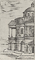 Templum Saturni, from a series depicting (reconstructed) buildings from Roman antiquity, Anonymous, Italian, 16th century  Italian, Engraving (incised lines)