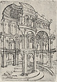 Templum Idor Egito, from a series depicting (reconstructed) buildings from Roman antiquity, Anonymous, Italian, 16th century  Italian, Engraving