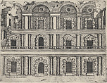 Palatium M. Agrippa, from a series depicting (reconstructed) buildings from Roman antiquity, Anonymous, Italian, 16th century  Italian, Engraving
