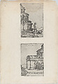 Sepulchrum (sic) Adriani, from a Series of 24 Depicting (Reconstructed) Buildings from Roman Antiquity, Anonymous, Italian, 16th century, Engraving