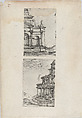 Mercurii Templum, from a Series of 24 Depicting (Reconstructed) Buildings from Roman Antiquity, Anonymous, Italian, 16th century, Engraving