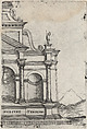 Mercurii Templum, from a Series of 24 Depicting (Reconstructed) Buildings from Roman Antiquity, Anonymous, Italian, 16th century, Engraving