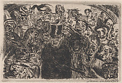 Perplexed Masks, James Ensor Belgian, Etching