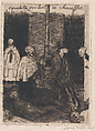 Skeletons Seeking Warmth, James Ensor Belgian, Etching