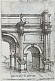 Tenplus Veneris, from a Series of Prints depicting (reconstructed) Buildings from Roman Antiquity, Formerly attributed to Monogrammist G.A. & the Caltrop (Italian, 1530–1540), Engraving