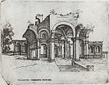 Mercurii Templum, from a Series of Prints depicting (reconstructed) Buildings from Roman Antiquity, Formerly attributed to Monogrammist G.A. & the Caltrop (Italian, 1530–1540), Engraving