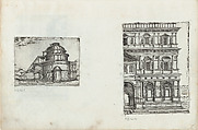 Aerarii Publici Rome, from a Series of Prints depicting (reconstructed) Buildings from Roman Antiquity, Formerly attributed to Monogrammist G.A. with the Caltrop (Italian, 1530–1540), Engraving