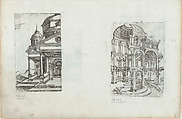 Templum Idor Egito, from a Series of Prints depicting (reconstructed) Buildings from Roman Antiquity, Formerly attributed to Monogrammist G.A. with the Caltrop (Italian, 1530–1540), Engraving
