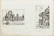 Palatium Se Lugduni [Later changed to Termae Antoniae Imp], from a Series of Prints depicting (reconstructed) Buildings from Roman Antiquity, Formerly attributed to Monogrammist G.A. with the Caltrop (Italian, 1530–1540), Engraving