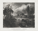 A Lock on the Stour, David Lucas  British, Mezzotint; fourth state of five