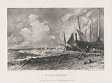 A Sea Beach, David Lucas  British, Mezzotint; third state of five