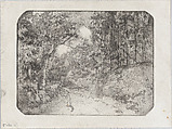 Chemin sous bois à Pontoise, Camille Pissarro French, Aquatint and etching