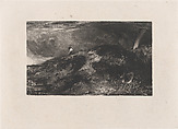 Hampstead Heath, David Lucas  British, Mezzotint on chine collé; proof before published state