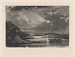 Approaching Storm, View on the Thames, David Lucas  British, Mezzotint on chine collé; proof before published state