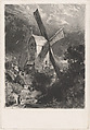 Mill Near Brighton, David Lucas  British, Mezzotint; proof before published state