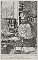 Cardinal Roberto Bellarmino at his desk, writing, Francesco Villamena  Italian, Engraving