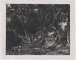 A Dell, Helmingham Park, Suffolk, David Lucas British, Mezzotint on chine collé; proof before published state