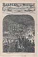 Union Meetings in the Open Air Outside the Academy of Music, December 19, 1859 (from "Harper's Weekly," Vol. III), Winslow Homer  American, Wood engraving